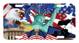 Lady Liberty American Flag Tag Graphic for Truck SUV Car