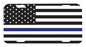 Blue Line Law Enforcement American Flag Tag Graphic for Truck SUV Car