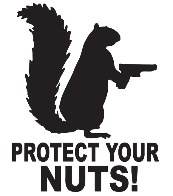 Protect your Nuts Vinyl Decal Car Truck Window Graphics Stickers