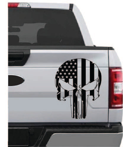 Punisher Flag Vinyl Decal Car Truck Window Graphics Stickers