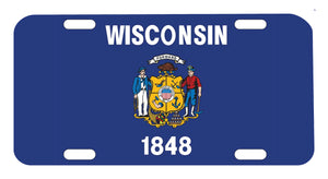 Wisconsin State Flag Tag Graphic for Truck SUV Car
