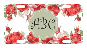 Personalized Monogram License Plate Tag Graphic for Truck SUV or Car