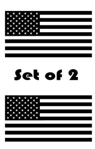 American Flag Set of 2 Vinyl Decal Car Truck Window Graphics Stickers