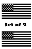 American Flag Set of 2 Vinyl Decal Car Truck Window Graphics Stickers