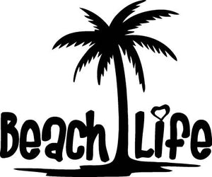 Beach Life Vinyl Decal Car Truck Window Graphics Stickers