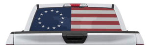 American Flag Rear Window Perf Decal Graphic for Truck SUV