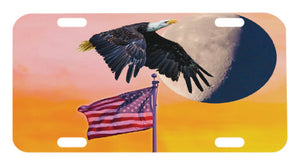 Eagle Moon with Flag Tag Graphic for Truck SUV Car