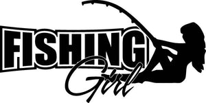 Girls Gone Fishing Vinyl Decal Car Truck Window Graphics Sticker