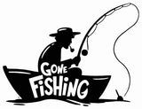 Gone Fishing Vinyl Decal Car Truck Window Graphics Sticker