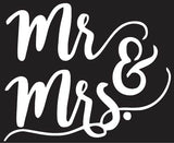 Mr and Mrs Vinyl Decal Car Truck Window Graphics Stickers