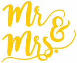 Mr and Mrs Vinyl Decal Car Truck Window Graphics Stickers