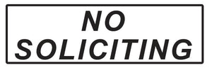 No Soliciting Sticker Decal  Sign Business Home Window Door Wall Vinyl Decal