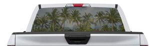 Palm Trees Rear Window Perf Decal Graphic for Truck SUV