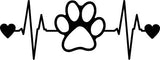 Pet Heartbeat Vinyl Decal Car Truck Window Graphics Stickers