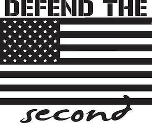 Defend the Second American Flag Vinyl Decal Car Truck Window Graphics Stickers