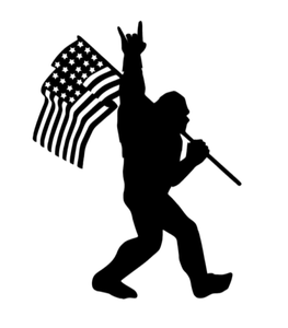 Big Foot American Flag Vinyl Decal Car Truck Window Graphics Stickers