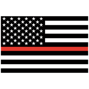 Red Line Firefighters American Flag Vinyl Decal Car Truck Window Graphics Stickers